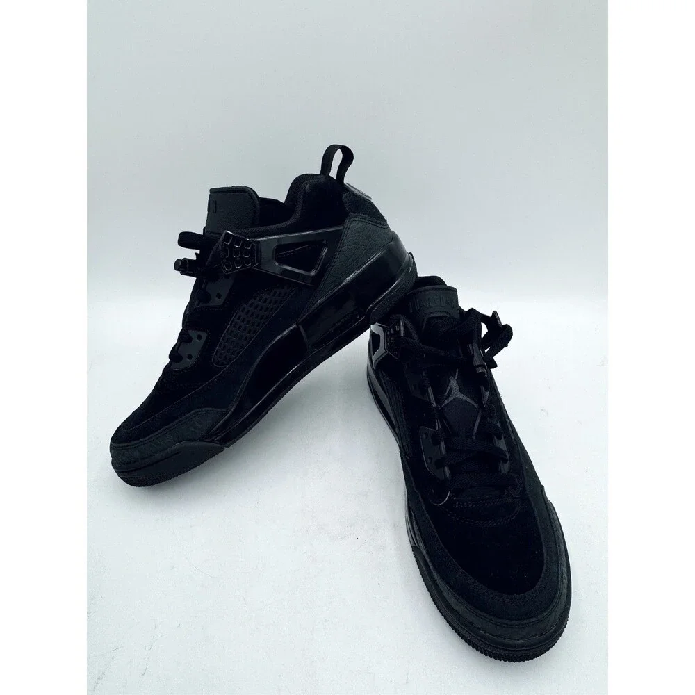 Jordan Spizike Low Black Cat Sneakers Men's 9 Black w Nubuck Suede FQ1759-001